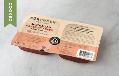 COOKED Australian Grass-Fed Beef + Barley Grass 500g Twin Pack
