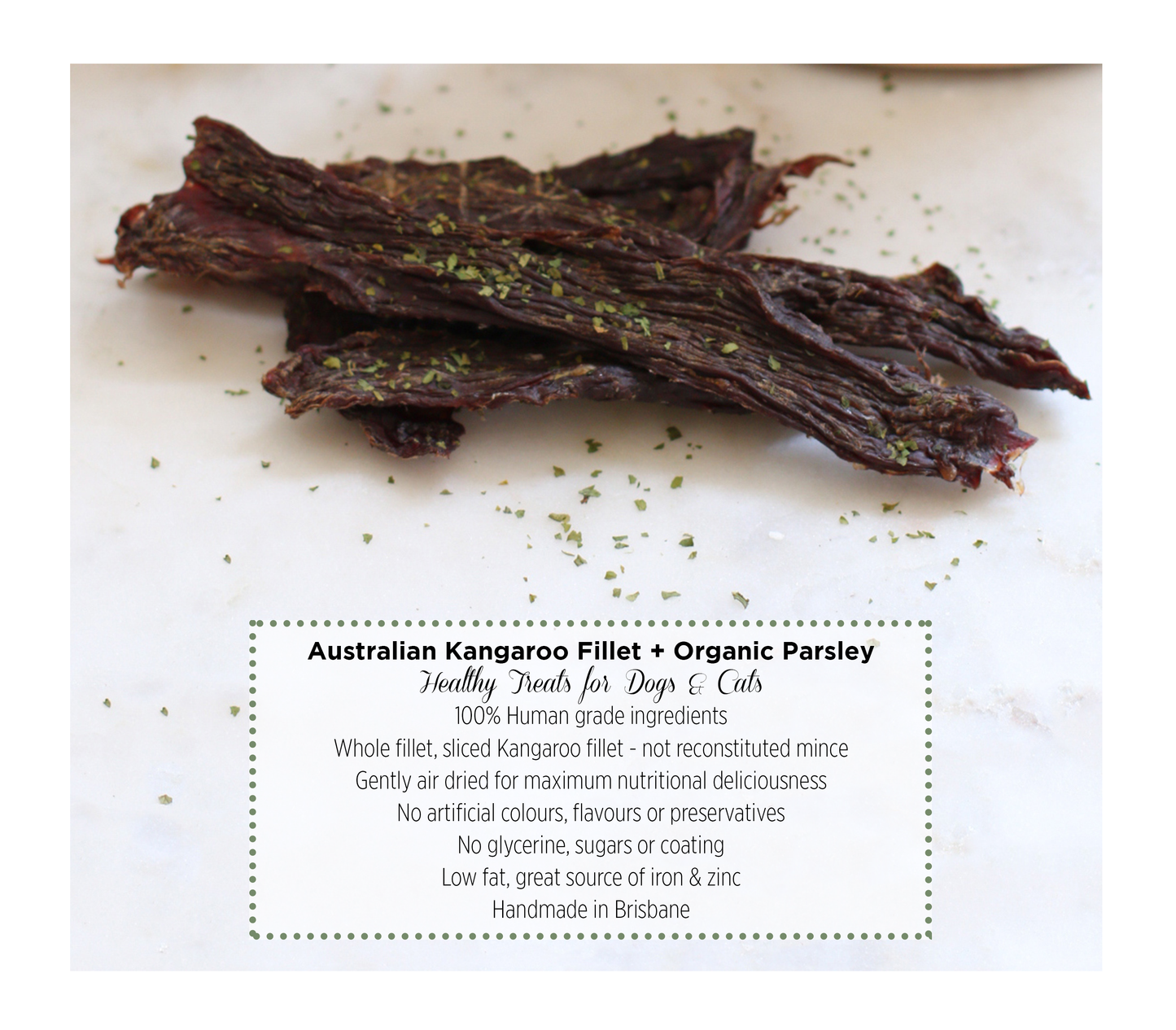 FurFresh Australian Kangaroo Fillet + Parsley Dog and Cat Treats