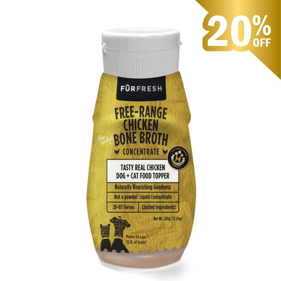 Free-Range Chicken Bone Broth Concentrate Dog & Cat Food Topper