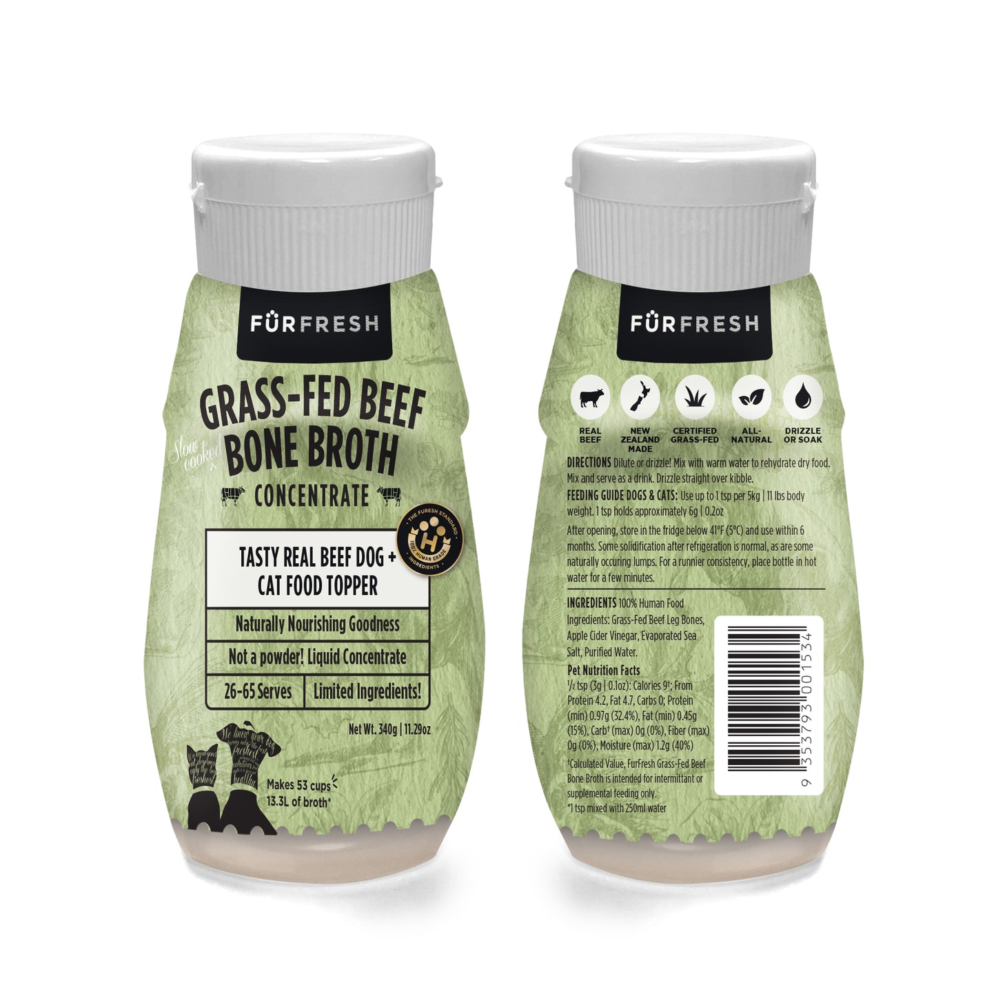 Grass-Fed Beef Bone Broth Concentrate Dog & Cat Food Topper