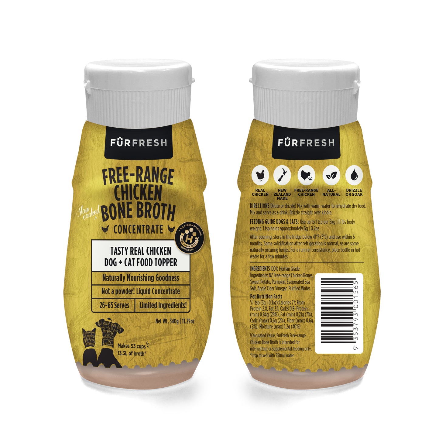 Free-Range Chicken Bone Broth Concentrate Dog & Cat Food Topper