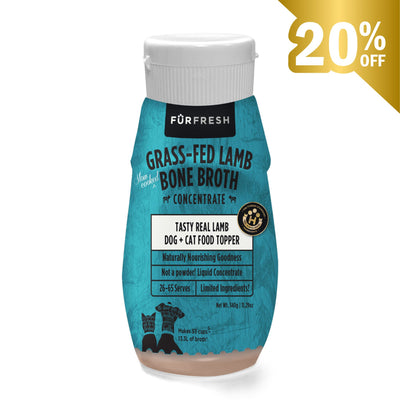 Grass-Fed Lamb Bone Broth Concentrate Dog & Cat Food Topper