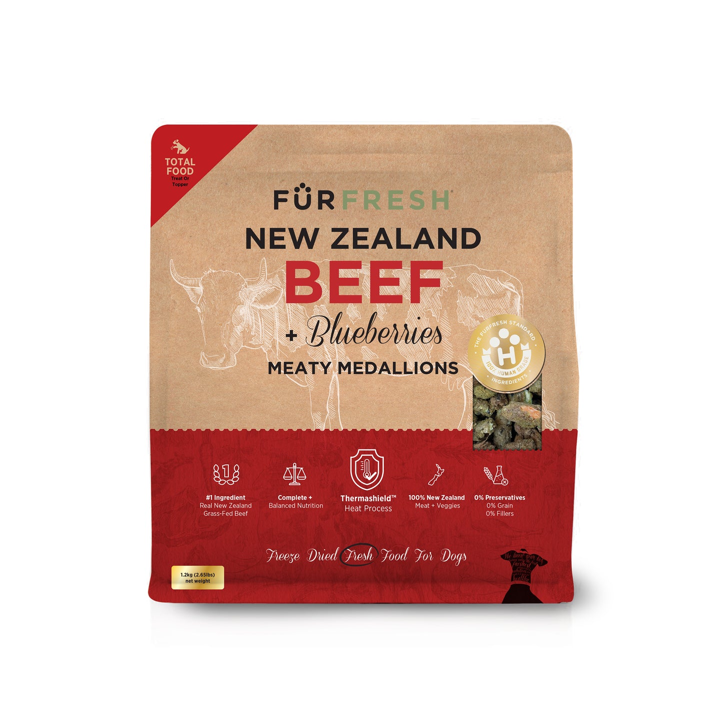 New Zealand Beef + Blueberries Freeze Dried Daily Dog Food