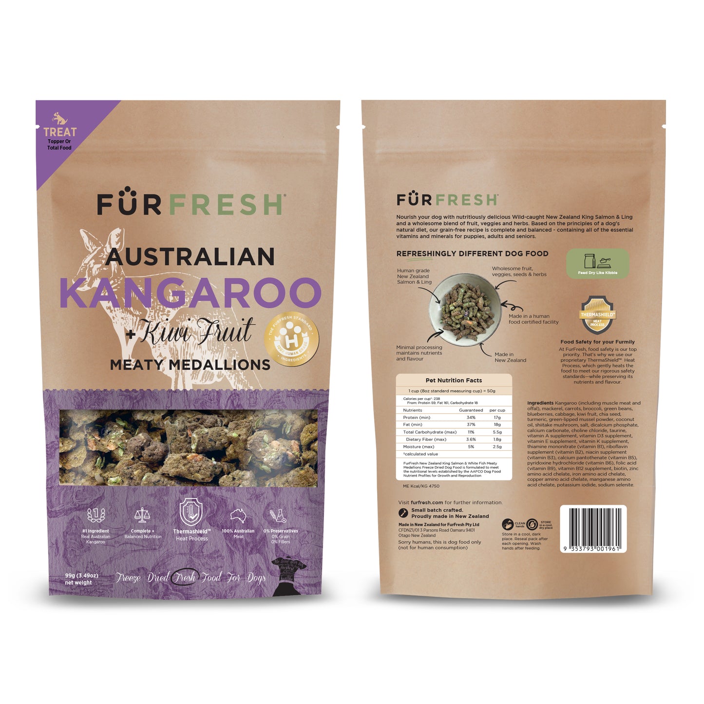 Australian Kangaroo + Kiwi Fruit Freeze Dried Daily Dog Food