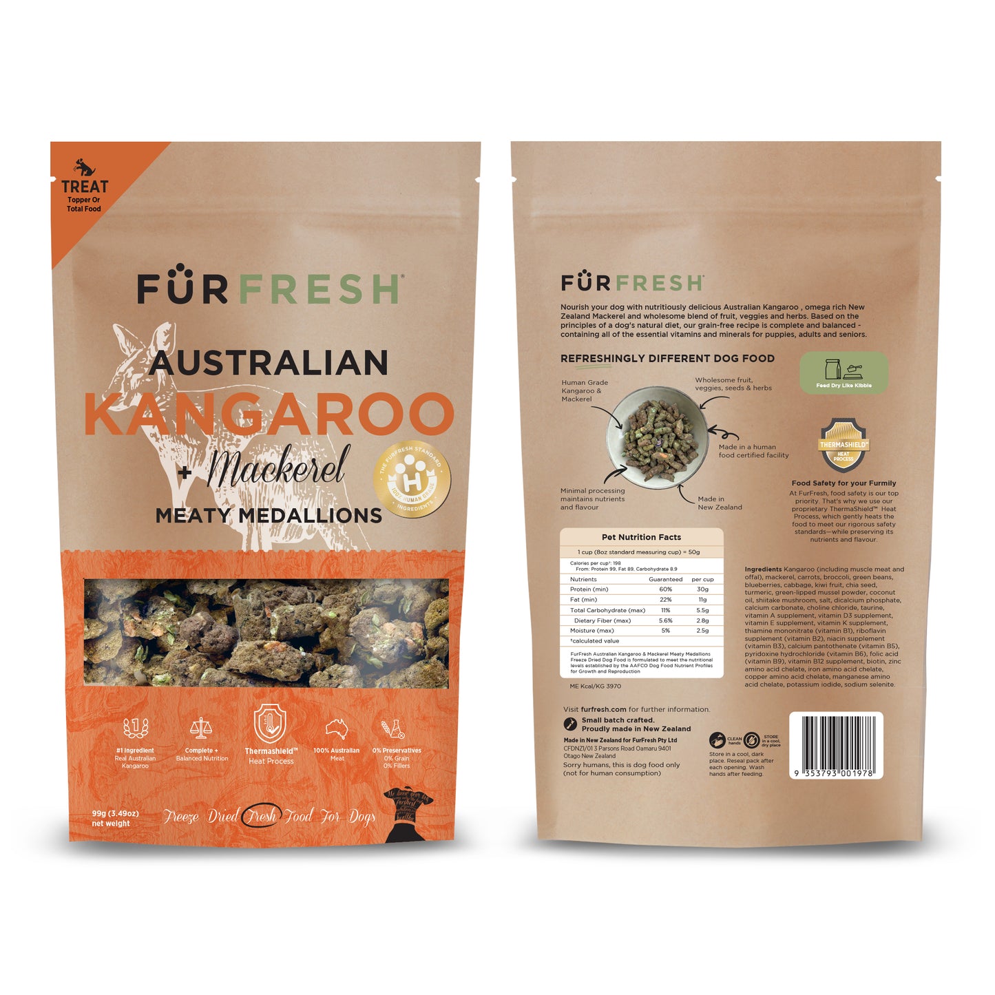 Australian Kangaroo + Mackerel Freeze Dried Daily Dog Food