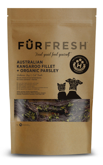 FurFresh Australian Kangaroo Fillet + Parsley Dog and Cat Treats